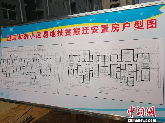 内丘县易地扶贫搬迁房竣工，118户安置房户型图。　张鹏翔 摄